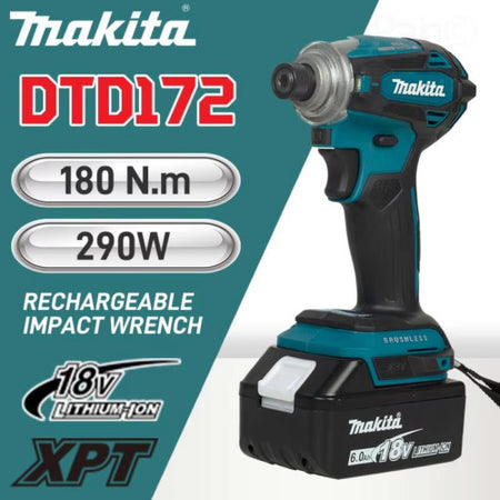 Makita DTD172 18V Brushless Impact Driver Drill, 180Nm Cordless Screwdriver- BARE TOOL
