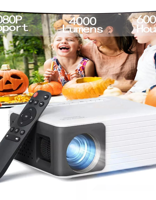 Load image into Gallery viewer, Mini Projector 1080P Supported,4000 Lumens LED 3.0 Outdoor Theater, 60000HRS Lamp Life,Black
