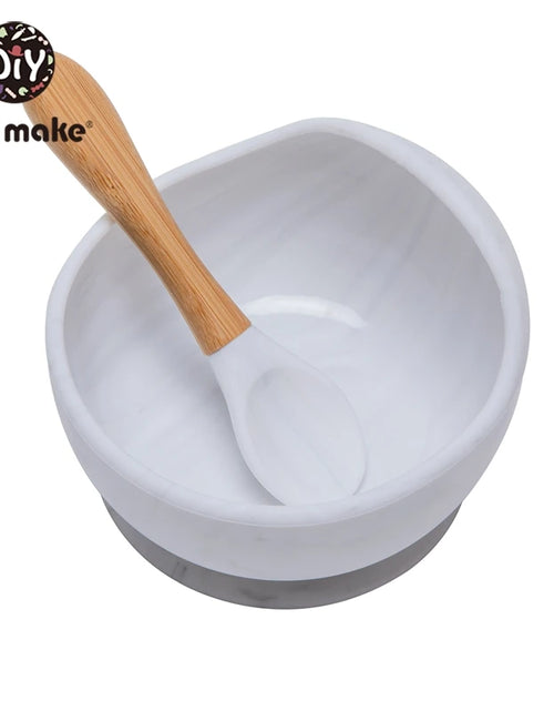 Load image into Gallery viewer, Let&#39;S Make 1Set Silicone Baby Feeding Set Waterproof Spoon Non-Slip Feedings Silicone Bowl Tableware Baby Products Baby Plate
