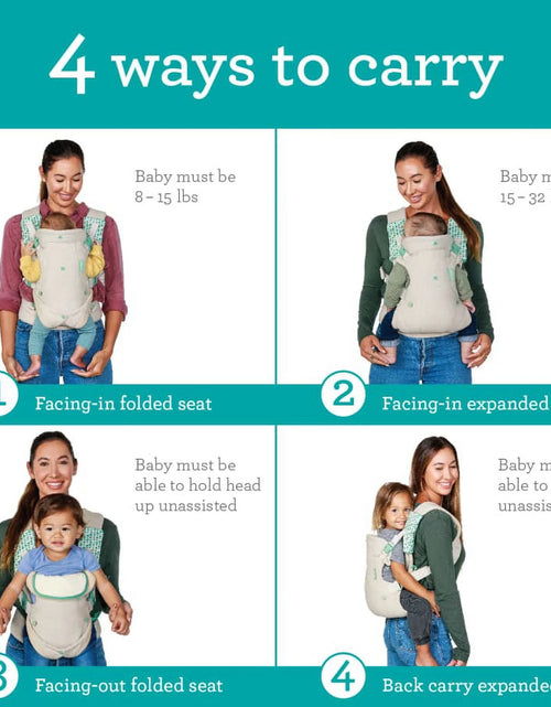 Load image into Gallery viewer, Nature &amp; Nurture Convertible Baby Carrier, 4-Position, 8-32Lbs, 0-9 Months, Sandy Tan
