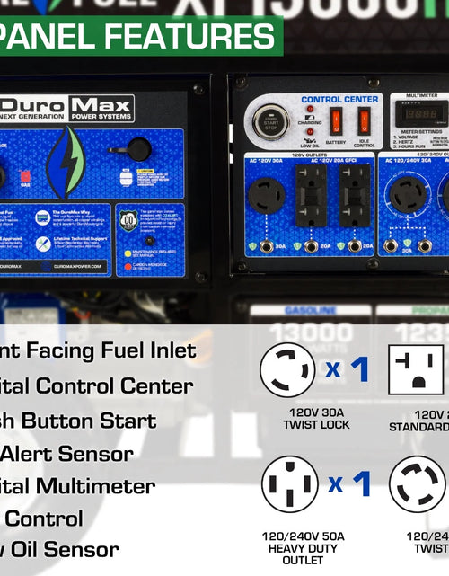 Load image into Gallery viewer, XP13000HX 13,000 Watt Portable Dual Fuel Gas Propane CO Alert Generator
