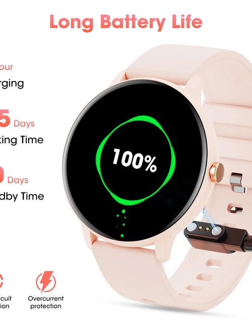 Load image into Gallery viewer, Smart Watch (Answer/Dial Call),1.39&quot; Touch Display Fitness Tracker with Sport Modes, Smartwatch with IP68 Waterproof,Step Counter Watch for Android (Pink)
