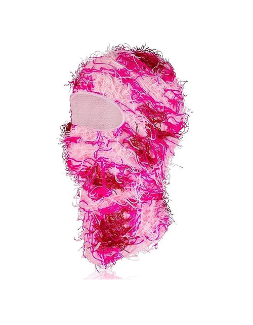 Load image into Gallery viewer, Balaclava Distressed Knitted Full Face Ski Mask Shiesty Mask Camouflage Balaclava Fleece Fuzzy Balaclava Ski Balaclava
