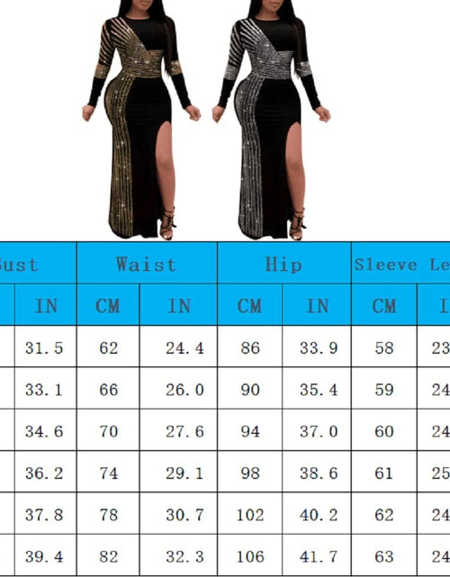 Load image into Gallery viewer, Women Long Sleeve Birthday Dresses Sexy Hot Diamond Process Sexy Dress Party Club Night Dress…
