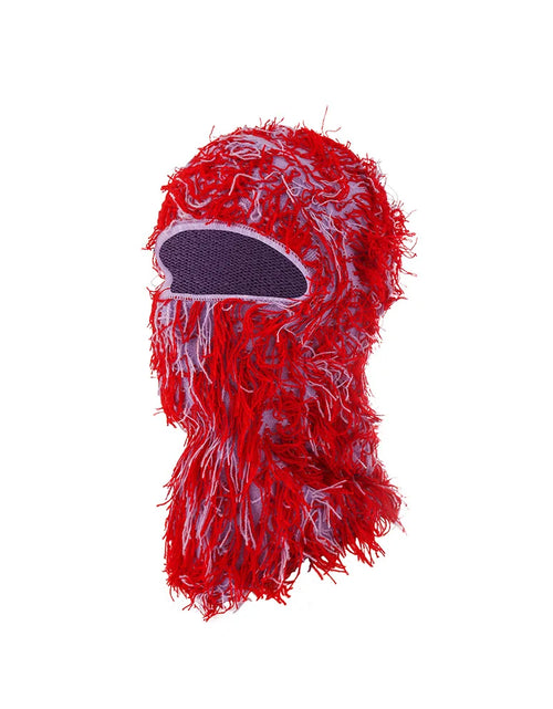 Load image into Gallery viewer, Balaclava Distressed Knitted Full Face Ski Mask Shiesty Mask Camouflage Balaclava Fleece Fuzzy Balaclava Ski Balaclava
