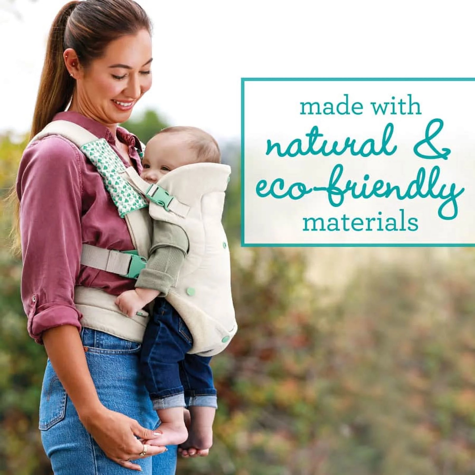 Nature & Nurture Convertible Baby Carrier, 4-Position, 8-32Lbs, 0-9 Months, Sandy Tan