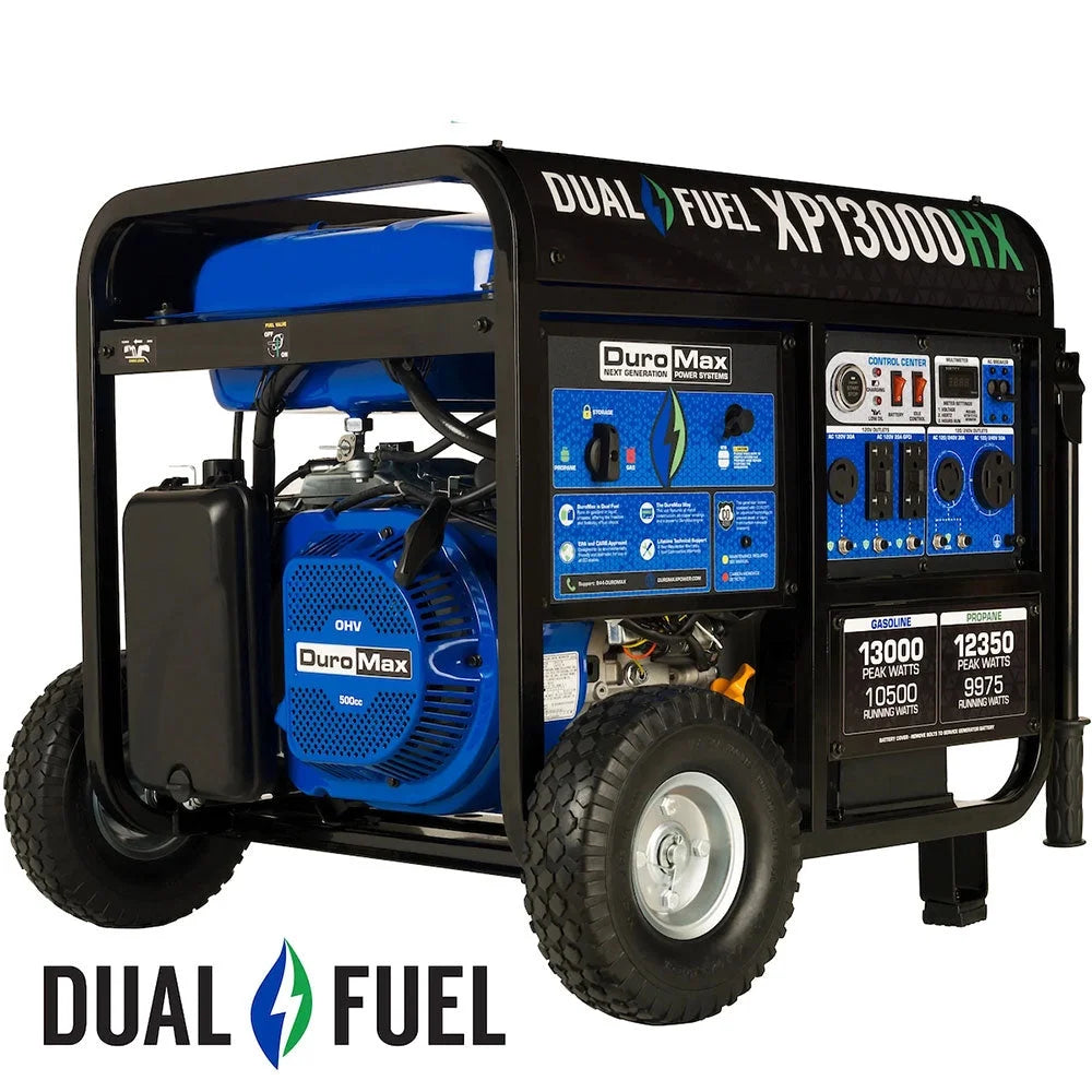 XP13000HX 13,000 Watt Portable Dual Fuel Gas Propane CO Alert Generator