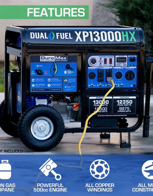 Load image into Gallery viewer, XP13000HX 13,000 Watt Portable Dual Fuel Gas Propane CO Alert Generator
