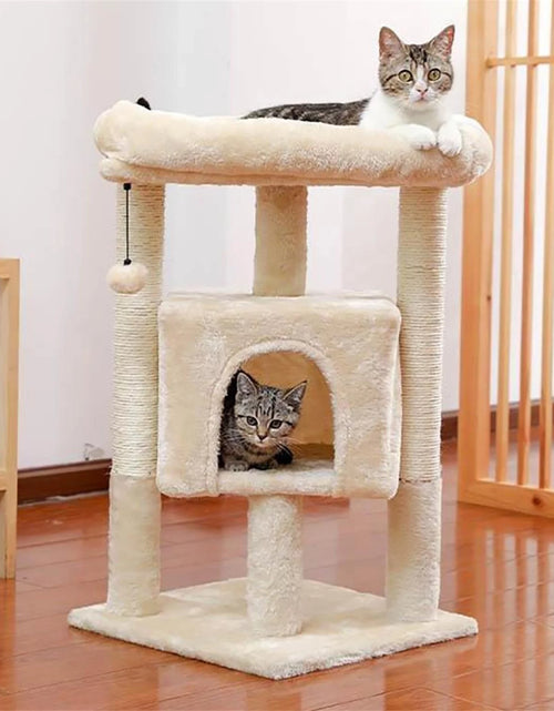 Load image into Gallery viewer, 29&quot; Cat Tree Tower for Indoor Cats Cat Condo with Sisal Scratching Posts, Plush Perch, Cat Bed Furniture, Beige
