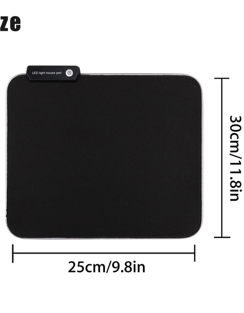 Load image into Gallery viewer, RGB Large Gaming Mouse Pad,  Extended Thick LED Keyboard Pad with 9 Lighting Modes, Anti-Slip Waterproof Oversized Computer Mouse Pad Mat, Xl/9.8X11.8Inch, Black
