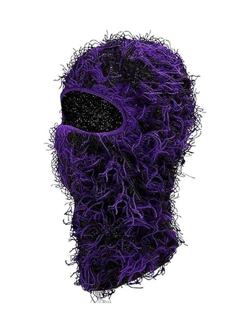 Load image into Gallery viewer, Balaclava Distressed Knitted Full Face Ski Mask Shiesty Mask Camouflage Balaclava Fleece Fuzzy Balaclava Ski Balaclava
