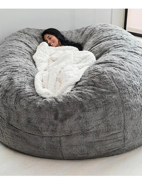 Load image into Gallery viewer, Dropshipping Fur Giant Removable Washable Bean Bag Bed Cover Living Room Furniture Lazy Sofa Cover
