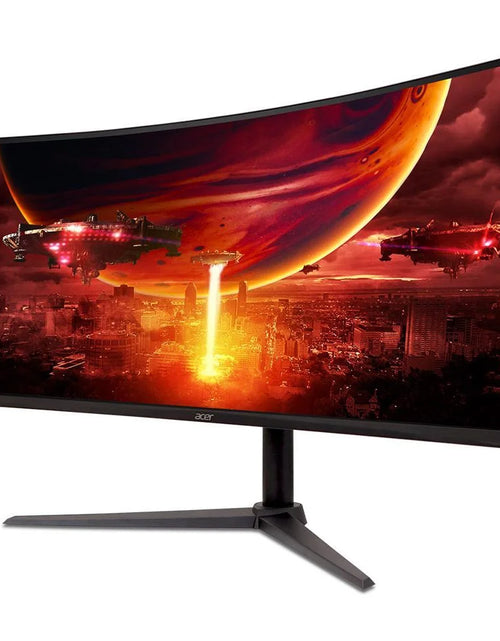 Load image into Gallery viewer, Nitro XZ342CU V3Bmiiphx 34&quot; 1500R 21:9 Curved QHD (3440 X 1440) AMD Freesync Premium Gaming Monitor, 180Hz Refresh Rate, 1Ms VRB, VESA Displayhdr 400, VESA Mounting Compliant (1 X Display Ports &amp;
