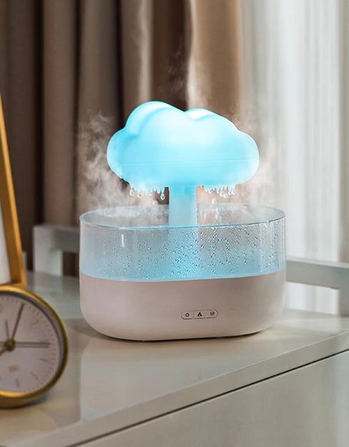 Load image into Gallery viewer, Cloud Rain Humidifier Water Drip 200Ml Cloud Aromatherapy Essential Oil Diffuser with Diffuser with 7 Colors LED Light
