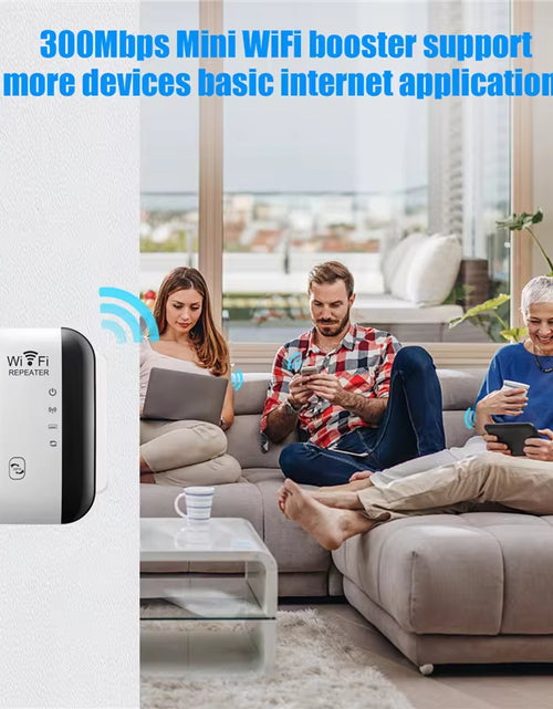 Load image into Gallery viewer, 300Mbps Wifi Repeater Wifi Extender Amplifier Wifi Booster Wi Fi Signal 802.11N Long Range Wireless Wi-Fi Repeater Access Point
