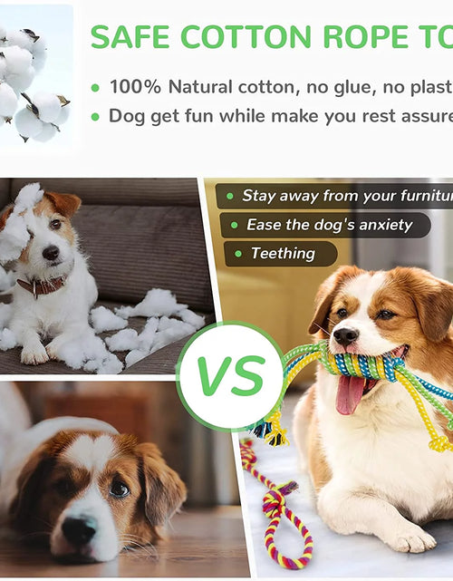 Load image into Gallery viewer, Dog Squeaky Toys for Small Dogs, 12 Pack Puppy Toys for Teething Cute Small Dog Toys Stuffed Plush Dog Toy Bundle Natural Cotton Puppy Rope Toy Dog Chew Toys for Puppies Pet Toys for Dogs
