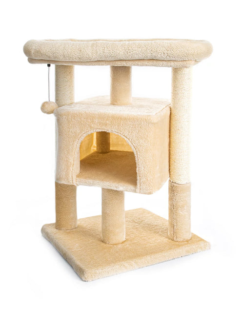 Load image into Gallery viewer, 29&quot; Cat Tree Tower for Indoor Cats Cat Condo with Sisal Scratching Posts, Plush Perch, Cat Bed Furniture, Beige
