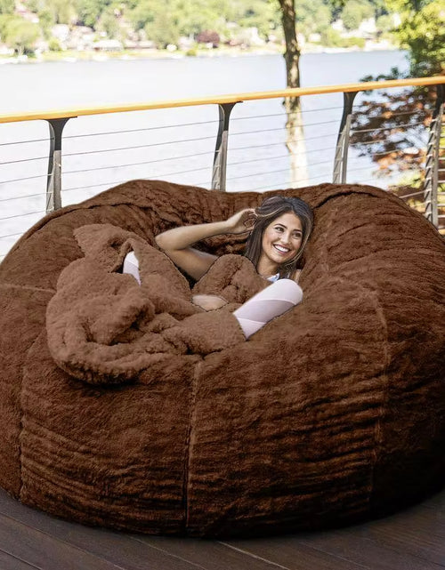 Load image into Gallery viewer, Dropshipping Fur Giant Removable Washable Bean Bag Bed Cover Living Room Furniture Lazy Sofa Cover
