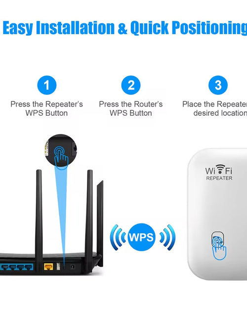 Load image into Gallery viewer, 300Mbps Wifi Repeater Wifi Extender Amplifier Wifi Booster Wi Fi Signal 802.11N Long Range Wireless Wi-Fi Repeater Access Point
