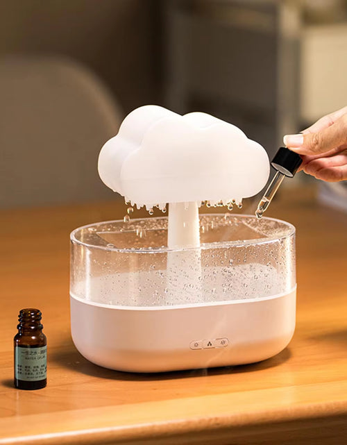 Load image into Gallery viewer, Cloud Rain Humidifier Water Drip 200Ml Cloud Aromatherapy Essential Oil Diffuser with Diffuser with 7 Colors LED Light
