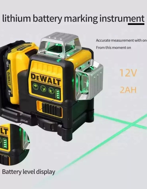 Load image into Gallery viewer, DeWalt DW089LG 12V Green Line 3 x 360 Laser Level Laser + battery + charger

